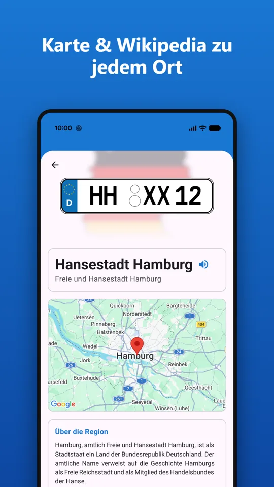 Detailseite mit Karte und Wikipedia-Info
